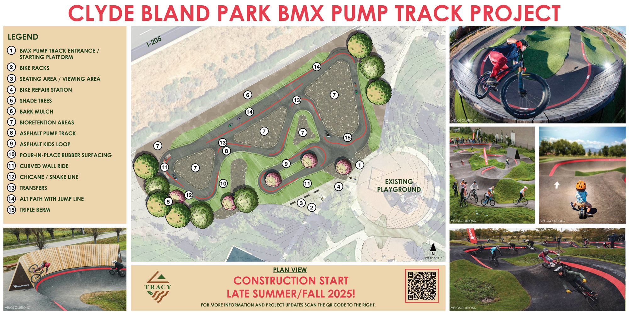 BMX pump park track image and images of kids ride bikes on tracks