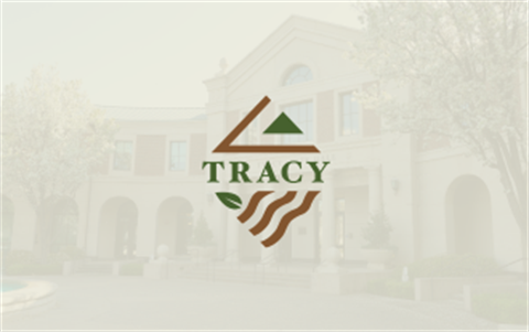 City of tracy logo on cream background