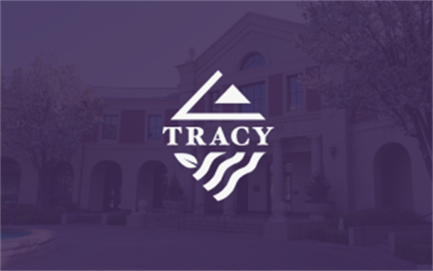 city of tracy logo on purple backgroud