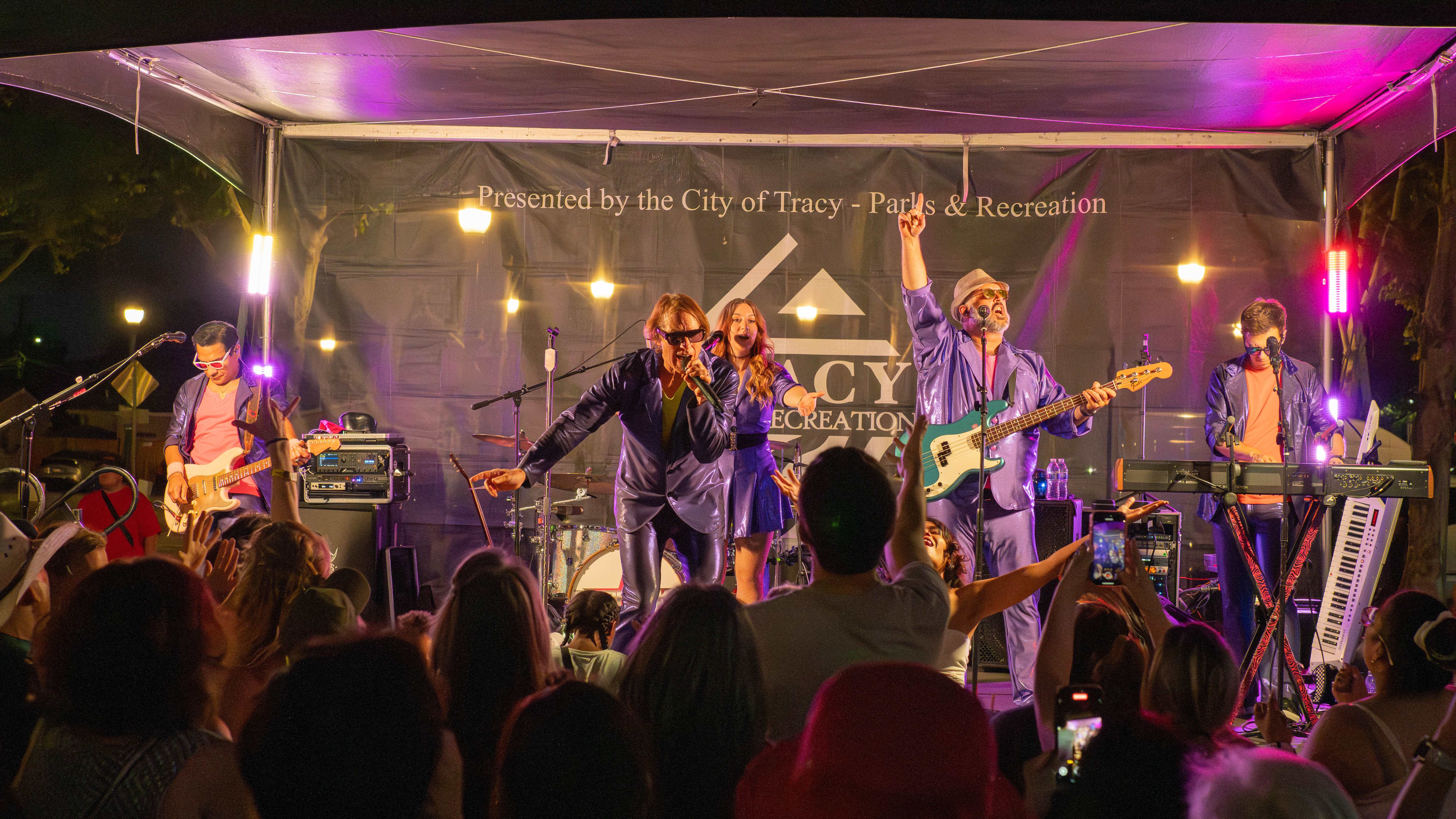 band performing at block party