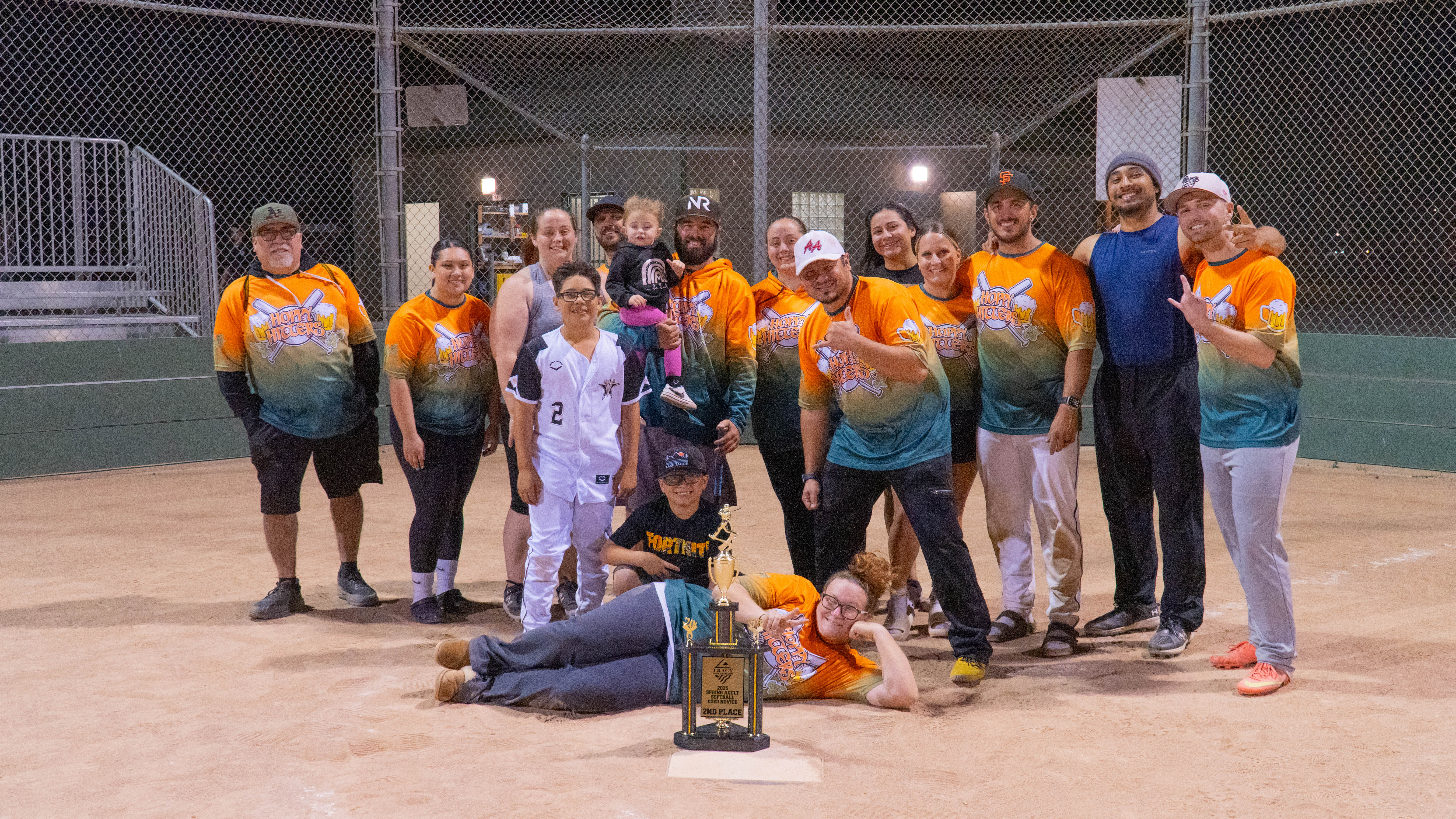 Adult Softball Team Photo at Home Plate