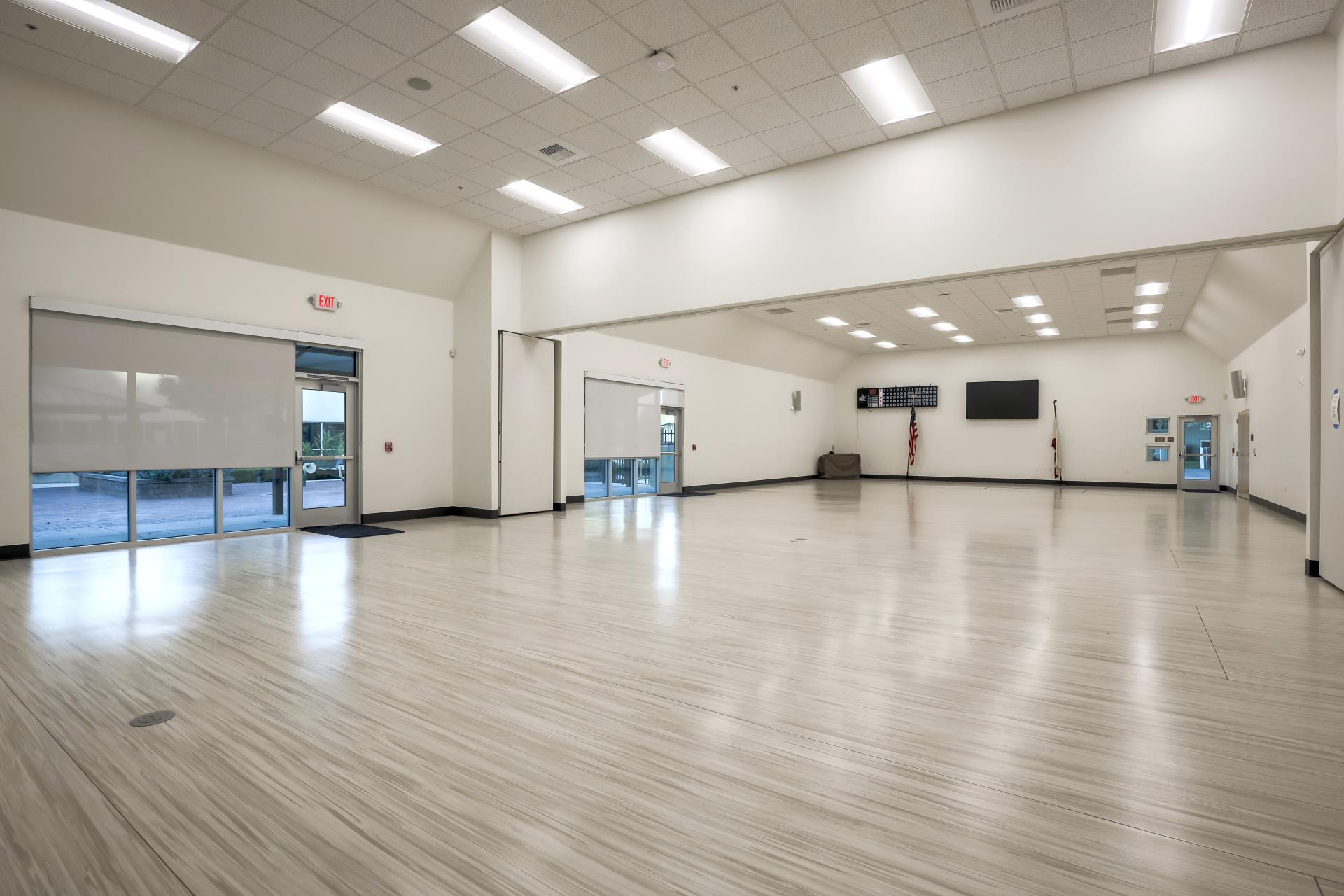 Main dining hall / event space in Lolly Hansen Senior Center
