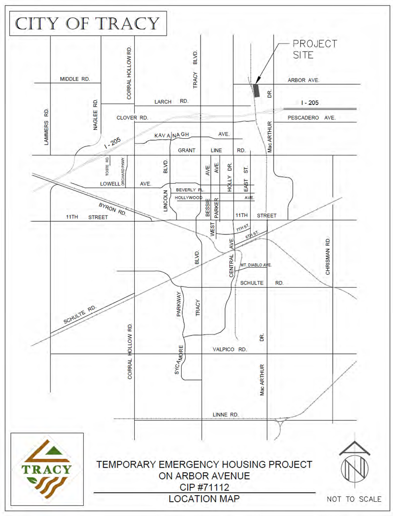 Temporary emergency housing project location map