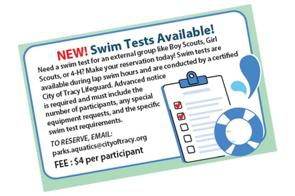 Swim tests are available! Schedule yours today!
