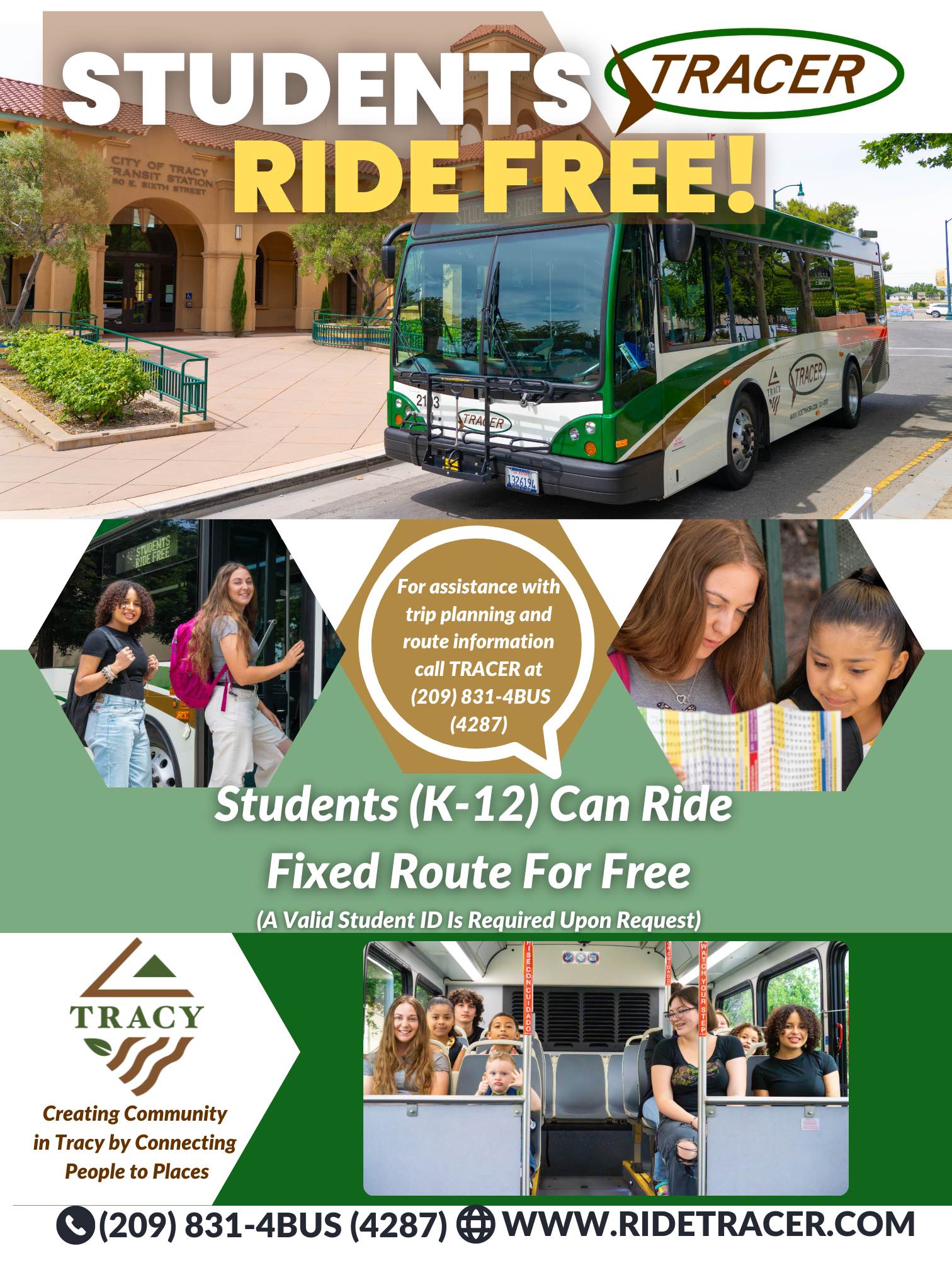 Students Ride Free Poster